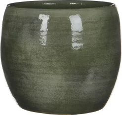 Mica Decorations Lester Bloempot - H18 X Ø20 Cm - Terracotta - Groen