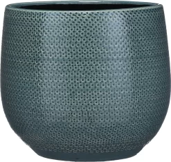 Mica Decorations Gabriel Bloempot - H20 X Ø25 Cm - Keramiek - Blauw