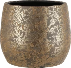 Mica Decorations Clemente Bloempot - H25,5 X Ø32 Cm - Terracotta - Goud