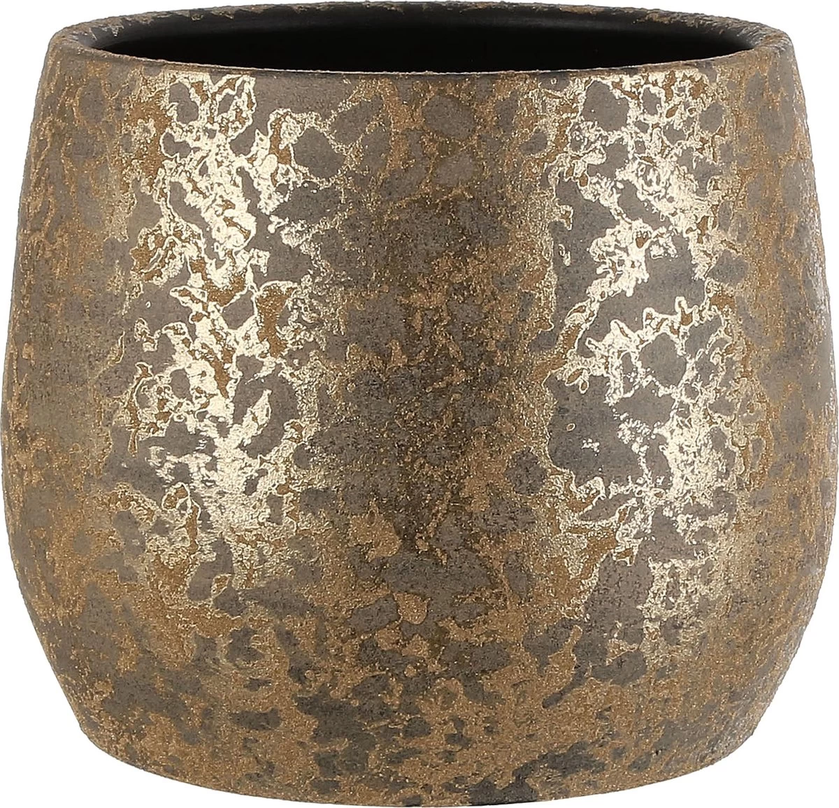 Mica Decorations Clemente Bloempot - H25,5 X Ø32 Cm - Terracotta - Goud 1 Mica Decorations Clemente Bloempot - H25,5 X Ø32 Cm - Terracotta - Goud