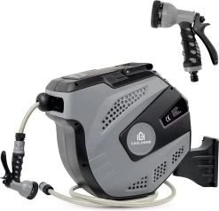 CoolHome - Wandslangenbox 20 Meter + 2 Meter - Tuinslang Met Haspel- Slangenhouder 180° Draaibaar - Tuinslanghaspel Zwart - Grijs -Tuin En Buiten 1200x1158 2