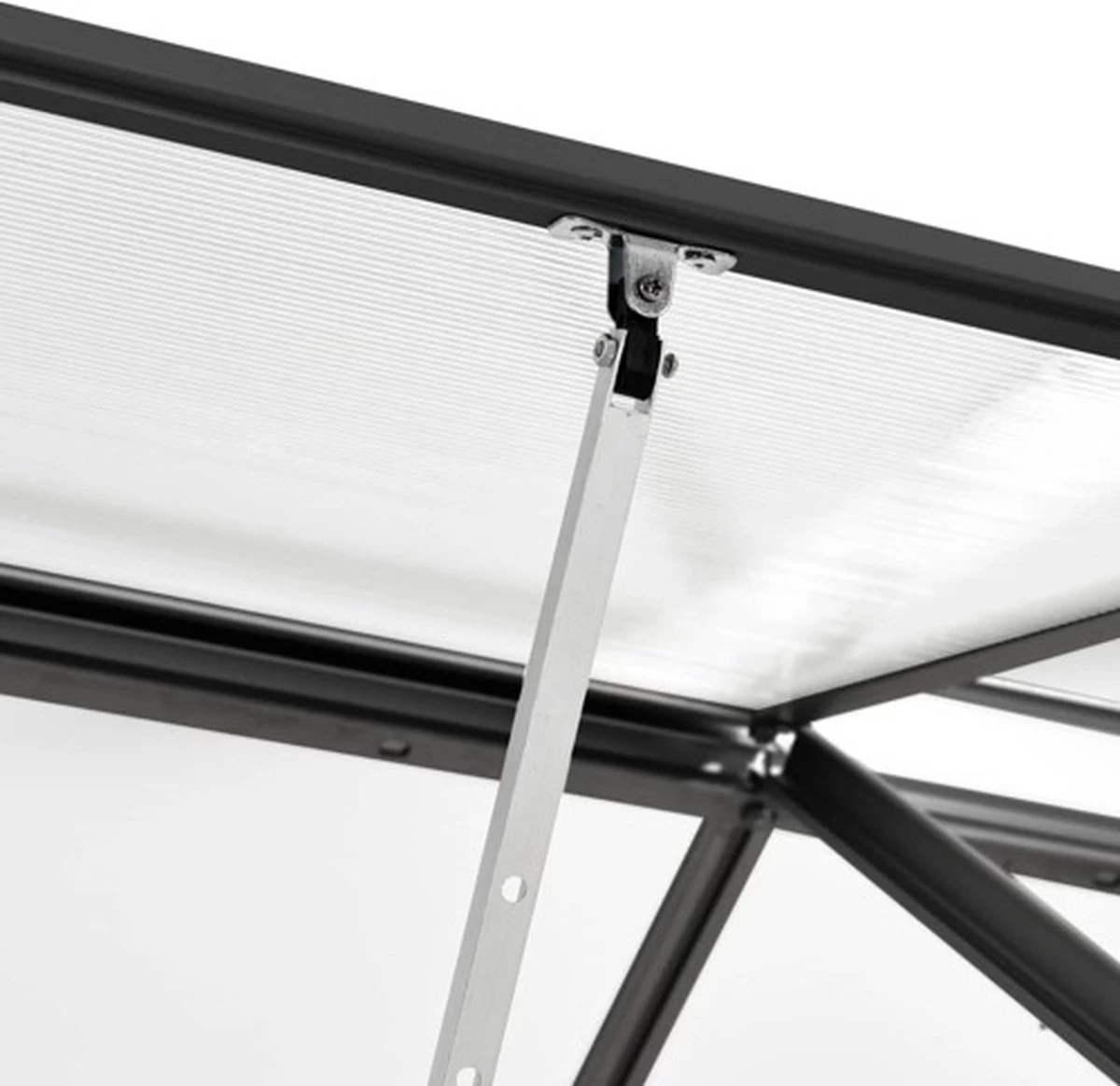 VidaXL Broeikas 1,38 M² Aluminium Antracietkleurig 8 VidaXL Broeikas 1,38 M² Aluminium Antracietkleurig - Afbeelding 8