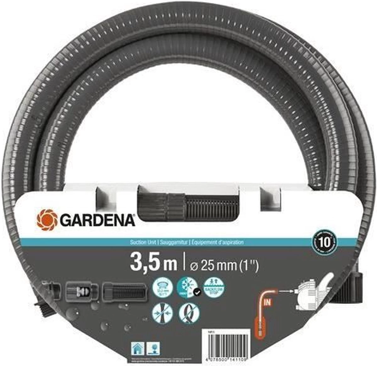 GARDENA Spiraal Aanzuigslang - Waterpomp - 3,5 M X 25 Mm 7 GARDENA Spiraal Aanzuigslang - Waterpomp - 3,5 M X 25 Mm - Afbeelding 7
