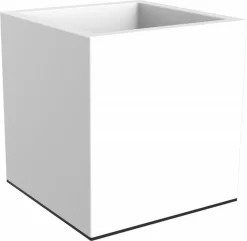 Elho Vivo Matt Finish Vierkant Wielen 40 - Grote Plantenbak Voor Binnen & Buiten - Gemaakt Van Gereycled Plastic - L 39 X W 39 X H 41 Cm - Wit -Tuin En Buiten 1200x1171