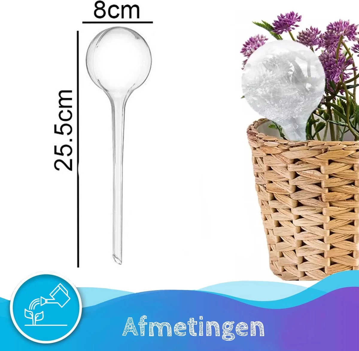 Summer Spark Waterdruppelaar Voor Planten 6 Stuks Transparant – 27 CM X 8 CM – 250 ML – Automatisch Watergeefsysteem Voor Kamerplanten – Planten Watergever Met Druppelsysteem – Waterbol 2 Summer Spark Waterdruppelaar Voor Planten 6 Stuks Transparant – 27 CM X 8 CM – 250 ML – Automatisch Watergeefsysteem Voor Kamerplanten – Planten Watergever Met Druppelsysteem – Waterbol - Afbeelding 2