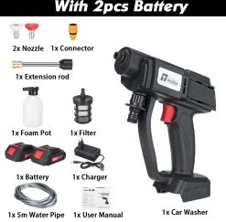 Merkloos Elektrische Accu-Hogedrukreiniger - 20Bar - Multifunctioneel Mondstuk - Draagbaar Oplaadbaar Snoerloos - Reinigingsspuitpistool - Met Rijke Accessoires - Voor Makita 18V-batterij - Voor Auto, Tuin, Terras, Raam (Zwart) 13 Merkloos Elektrische Accu-Hogedrukreiniger - 20Bar - Multifunctioneel Mondstuk - Draagbaar Oplaadbaar Snoerloos - Reinigingsspuitpistool - Met Rijke Accessoires - Voor Makita 18V-batterij - Voor Auto, Tuin, Terras, Raam (Zwart) -Tuin En Buiten 1200x1179 3