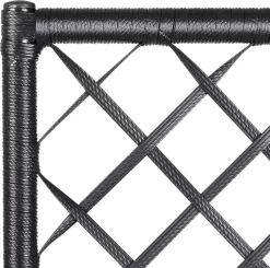 Casaria Polyrattan Plantenbak - Met Klimoprek - 3 Bakken Zwart -Tuin En Buiten 1200x1190 3