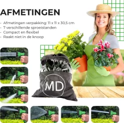 Uitrekbare Tuinslang Tot 15 Meter Van MD-goods ® - Tuinsproeier - Tuin Besproeien - Waterslang - Sproeikop - Groen - Flexibel Elastisch -Tuin En Buiten 1200x1191 1