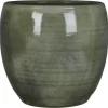 Mica Decorations Lester Bloempot - H31 X Ø33 Cm - Terracotta - Groen