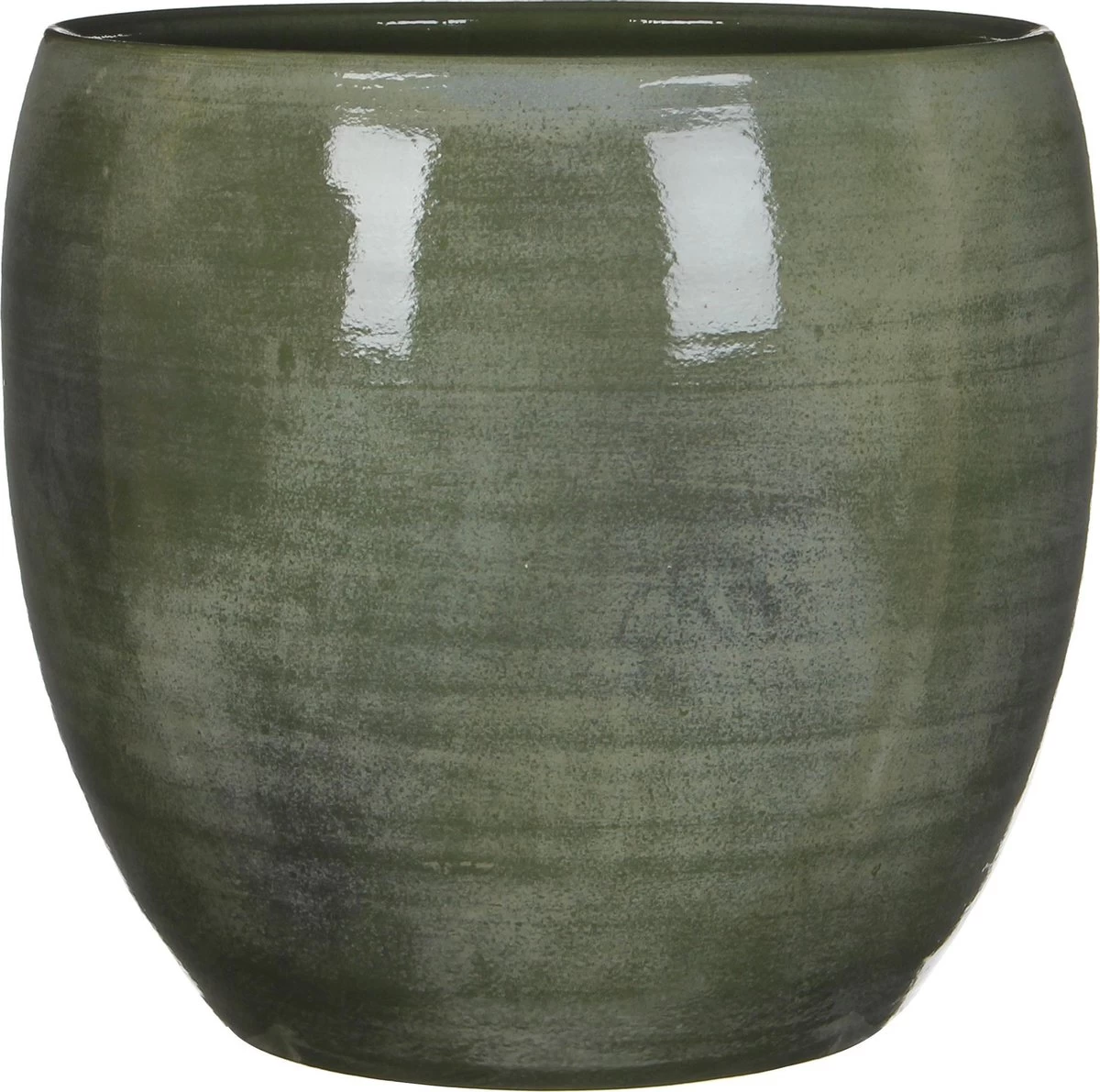 Mica Decorations Lester Bloempot - H31 X Ø33 Cm - Terracotta - Groen 1 Mica Decorations Lester Bloempot - H31 X Ø33 Cm - Terracotta - Groen