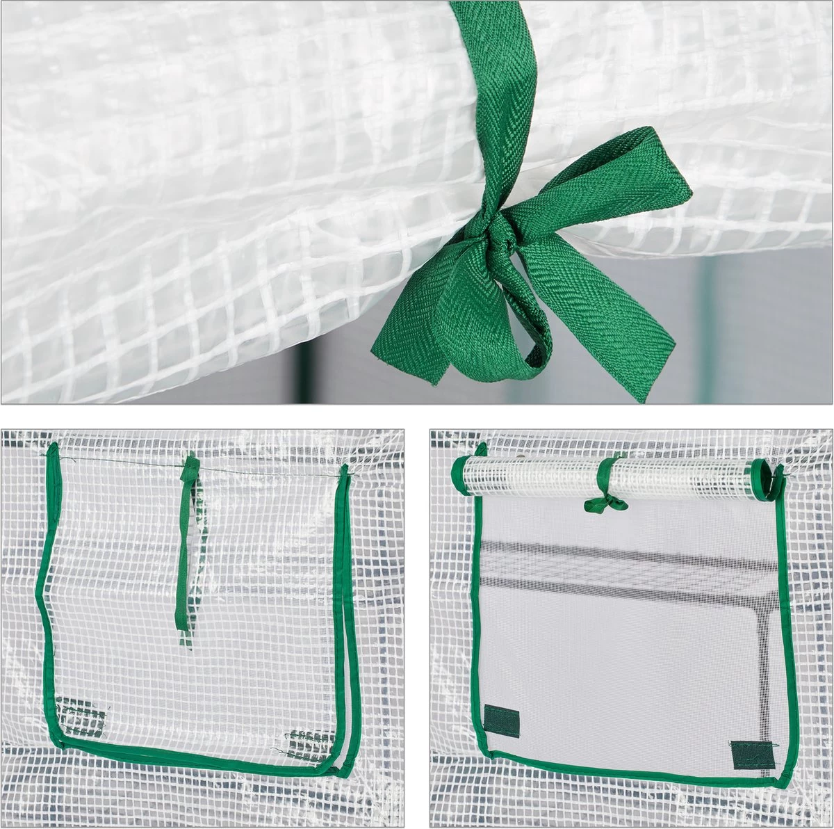 Relaxdays Tuinkas - 2 M² - Kweekkas Tuin - Grote Foliekas - 4 Ramen - Plantenkas Tomaten 11 Relaxdays Tuinkas - 2 M² - Kweekkas Tuin - Grote Foliekas - 4 Ramen - Plantenkas Tomaten - Afbeelding 11