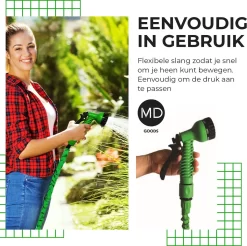 Uitrekbare Tuinslang Tot 15 Meter Van MD-goods ® - Tuinsproeier - Tuin Besproeien - Waterslang - Sproeikop - Groen - Flexibel Elastisch -Tuin En Buiten 1200x1196 2