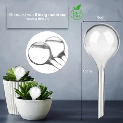 Waterdruppelaar Set Van 6 Stuks - Waterdruppelaar Voor Planten - Watergeefsysteem - Waterbol Irrigatiesysteem - Automatisch Druppelsysteem Voor Kamerplanten & Tuin - Watergever - Doorzichtig - 15cm 12 Waterdruppelaar Set Van 6 Stuks - Waterdruppelaar Voor Planten - Watergeefsysteem - Waterbol Irrigatiesysteem - Automatisch Druppelsysteem Voor Kamerplanten & Tuin - Watergever - Doorzichtig - 15cm -Tuin En Buiten 1200x1200 126
