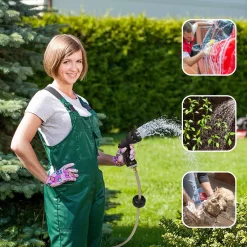 Buxibo - Wandslangenbox 20 Meter + 2 Meter - Tuinslang Met Haspel - 9 Sproei Standen - Slangenhouder 180° Draaibaar - Tuinslanghaspel Zwart+ Gratis Sproeier - Zwart -Tuin En Buiten 1200x1200 19