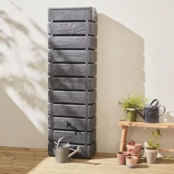 Regenton Muurtank, Grandval 300L, Antraciet Kunststof, Imitatiehout, Met Gootaansluitset Inbegrepen 10 Regenton Muurtank, Grandval 300L, Antraciet Kunststof, Imitatiehout, Met Gootaansluitset Inbegrepen -Tuin En Buiten 1200x1200 249