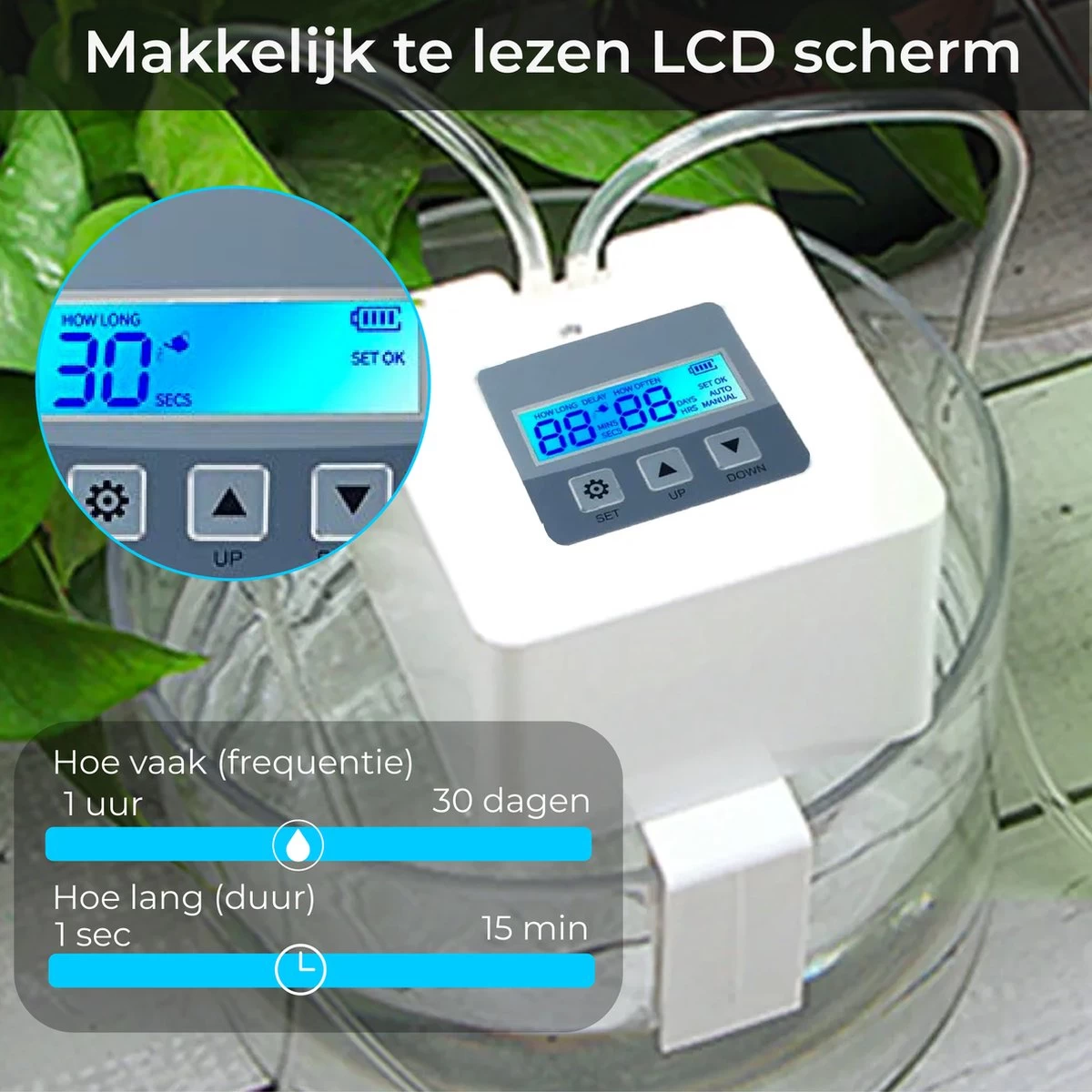 Automatisch Bewateringssysteem Voor Kamerplanten Met Pomp – Waterdruppelaar – Watergeefsysteem– Planten Watergever 2 Automatisch Bewateringssysteem Voor Kamerplanten Met Pomp – Waterdruppelaar – Watergeefsysteem– Planten Watergever - Afbeelding 2