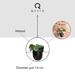 QUVIO Bloempot Hangend / Bloempotten Voor Binnen / Bloempotten / Bloempot Binnen / Bloempot Met Ophanghaak - Metaal 17 QUVIO Bloempot Hangend / Bloempotten Voor Binnen / Bloempotten / Bloempot Binnen / Bloempot Met Ophanghaak - Metaal -Tuin En Buiten 1200x1200 436