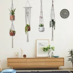 4 Stuks Plantenhangers - Boho Handgeweven Katoen Hangpot Voor Binnen/Buiten - Bloempot Met Kralen - Macramé Touw/Koord Hangplant Houder - Bohemian Wandhanger Decoratie - Verticale Tuin Plant Hanger Bloempothouder Planthanger Wit 13 4 Stuks Plantenhangers - Boho Handgeweven Katoen Hangpot Voor Binnen/Buiten - Bloempot Met Kralen - Macramé Touw/Koord Hangplant Houder - Bohemian Wandhanger Decoratie - Verticale Tuin Plant Hanger Bloempothouder Planthanger Wit -Tuin En Buiten 1200x1200 491
