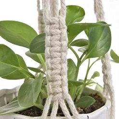 4 Stuks Plantenhangers - Boho Handgeweven Katoen Hangpot Voor Binnen/Buiten - Bloempot Met Kralen - Macramé Touw/Koord Hangplant Houder - Bohemian Wandhanger Decoratie - Verticale Tuin Plant Hanger Bloempothouder Planthanger Wit 15 4 Stuks Plantenhangers - Boho Handgeweven Katoen Hangpot Voor Binnen/Buiten - Bloempot Met Kralen - Macramé Touw/Koord Hangplant Houder - Bohemian Wandhanger Decoratie - Verticale Tuin Plant Hanger Bloempothouder Planthanger Wit -Tuin En Buiten 1200x1200 492