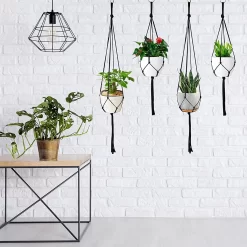 9 Stuks Zwart Macrame Plantenhangers - Boho Handgeweven Katoen Hangpot Voor Binnen/Buiten - Hangende Bloempot Met Kralen - Macramé Touw/Koord Hangplant Houder - Bohemian Wandhanger Decoratie - Plant Hanger - Verticale Tuin Bloempothouder Planthanger 19 9 Stuks Zwart Macrame Plantenhangers - Boho Handgeweven Katoen Hangpot Voor Binnen/Buiten - Hangende Bloempot Met Kralen - Macramé Touw/Koord Hangplant Houder - Bohemian Wandhanger Decoratie - Plant Hanger - Verticale Tuin Bloempothouder Planthanger -Tuin En Buiten 1200x1200 498