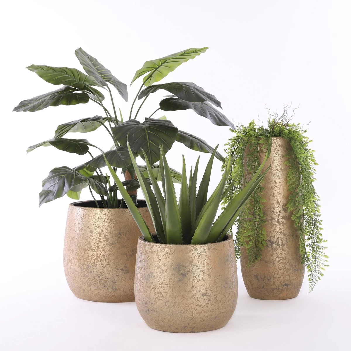 Mica Decorations Clemente Bloempot - H25,5 X Ø32 Cm - Terracotta - Goud 7 Mica Decorations Clemente Bloempot - H25,5 X Ø32 Cm - Terracotta - Goud - Afbeelding 7