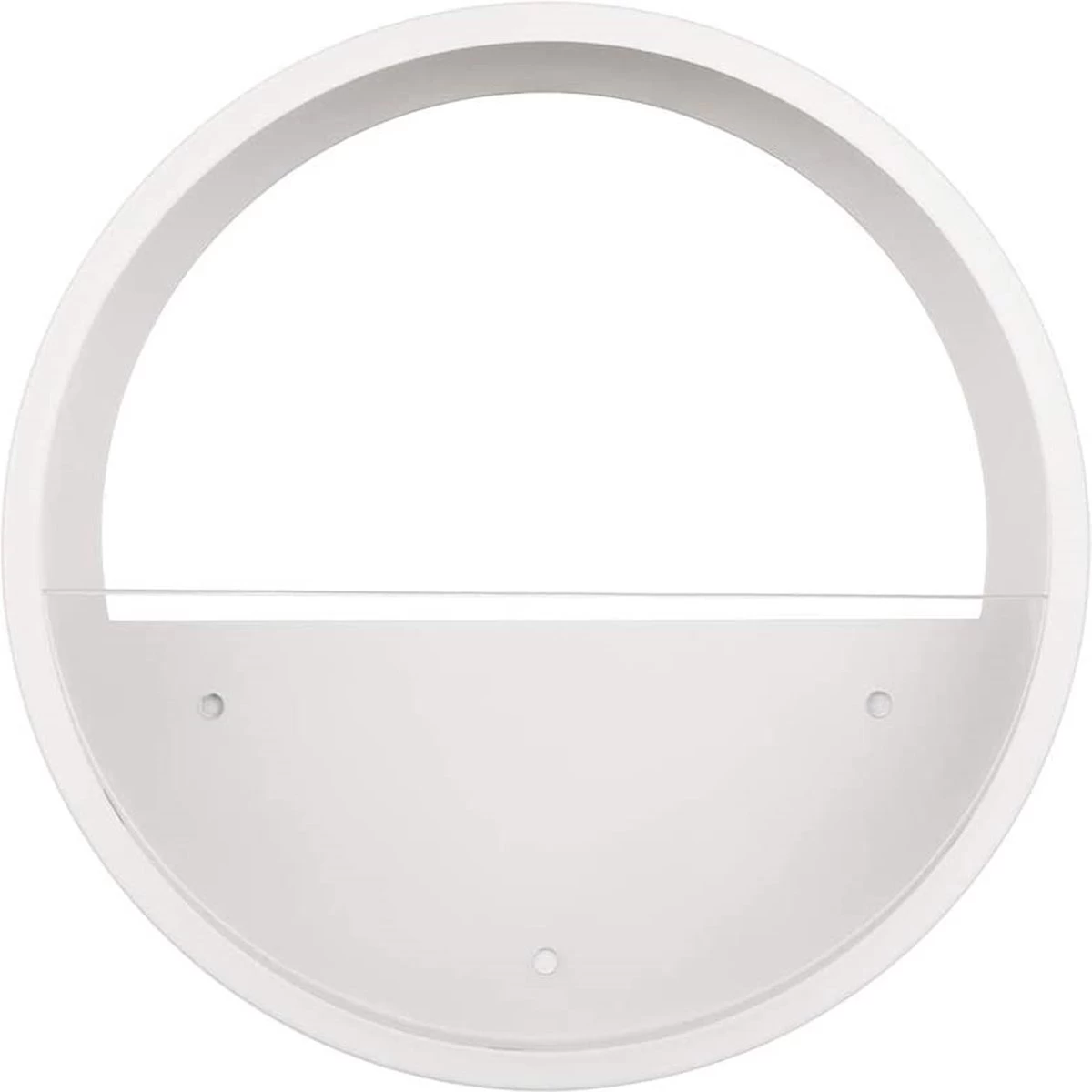 Loodi - Wand Decoratie - Ronde Stijlvolle Muur Plantenbak - Wit - 40x40x7cm 2 Loodi - Wand Decoratie - Ronde Stijlvolle Muur Plantenbak - Wit - 40x40x7cm - Afbeelding 2