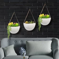 Plantenhanger Keramiek – Set Van 3 – Wit Steen- Hangpot – Hangende Bloempot Plantenpot - 3 Verschillende Koorden - 18 X 11 X 7 Cm 13 Plantenhanger Keramiek – Set Van 3 – Wit Steen- Hangpot – Hangende Bloempot Plantenpot - 3 Verschillende Koorden - 18 X 11 X 7 Cm -Tuin En Buiten 1200x1200 572