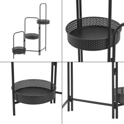 Plantenstandaard Vrasene Metaal 75x68x20 Cm Zwart -Tuin En Buiten 1200x1200 575