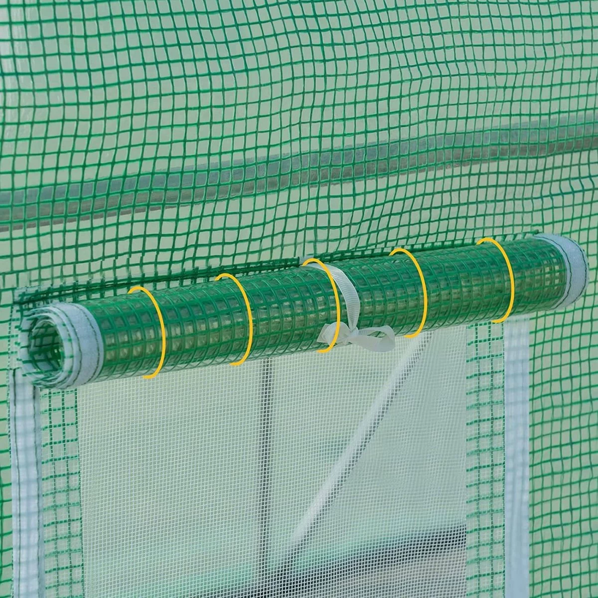 Kas 300x200x190 Cm, Foliekas Wintervast, Tomatenhuis Met Deur 6 Ramen 5 Kas 300x200x190 Cm, Foliekas Wintervast, Tomatenhuis Met Deur 6 Ramen - Afbeelding 5