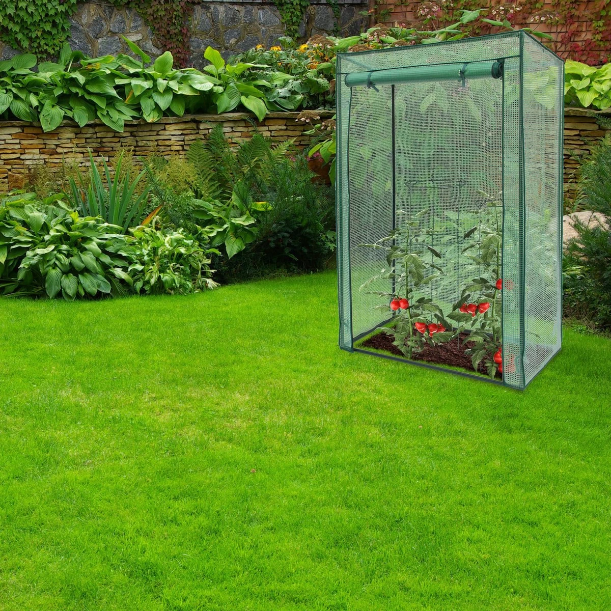 Relaxdays Kweekkas Tomaten - Folie Tuinkas - Tomatenhuis - Foliekas - Broeikas Kunststof - PE 9 Relaxdays Kweekkas Tomaten - Folie Tuinkas - Tomatenhuis - Foliekas - Broeikas Kunststof - PE - Afbeelding 9