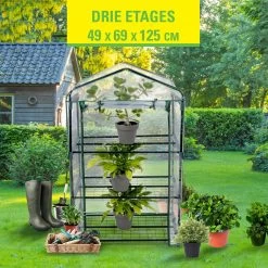 Kinzo Garden - Plastic Broeikas - 3 Verdiepingen - 69 X 49 X 125cm - Groen -Tuin En Buiten 1200x1200 783