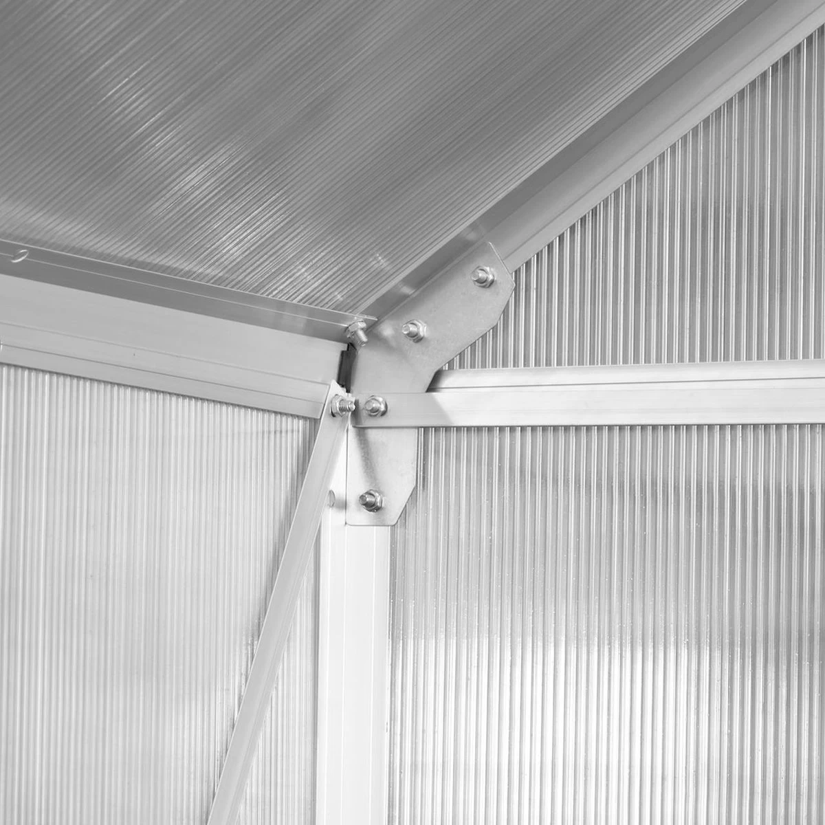 FUXTEC Tuinkas 3,6m² - Broeikas - Kweekkas - Hobbykas - Aluminium/holle Kamerplaat - FX-GWH136 2 FUXTEC Tuinkas 3,6m² - Broeikas - Kweekkas - Hobbykas - Aluminium/holle Kamerplaat - FX-GWH136 - Afbeelding 2