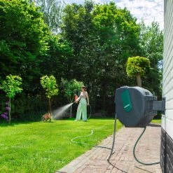 VONROC Automatische Slanghaspel – Incl. 25m Tuinslang, Aansluitslang, Spuitstuk, Koppelingen & Kraanaansluiting -Tuin En Buiten 1200x1200 884