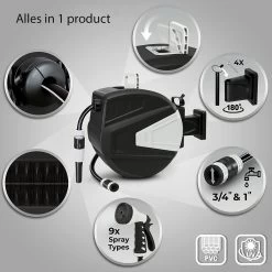 Sens Design Slanghaspel - Tuinslang Haspel - Automatisch - Zwart - 30m -Tuin En Buiten 1200x1200 896