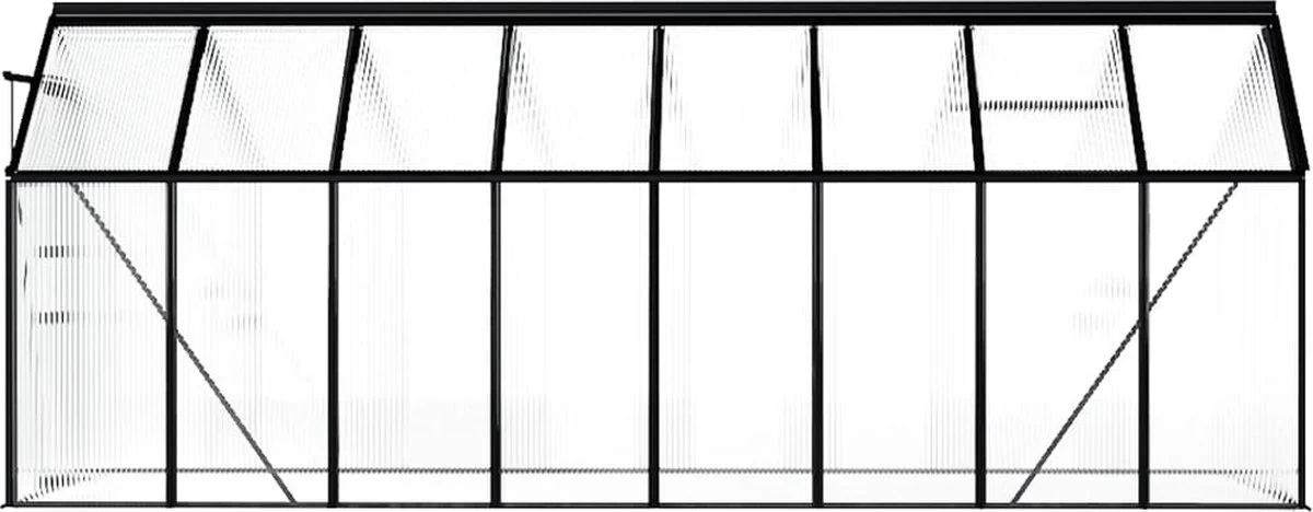 VidaXL Broeikas 1,33 M² Aluminium Antracietkleurig 13 VidaXL Broeikas 1,33 M² Aluminium Antracietkleurig - Afbeelding 13