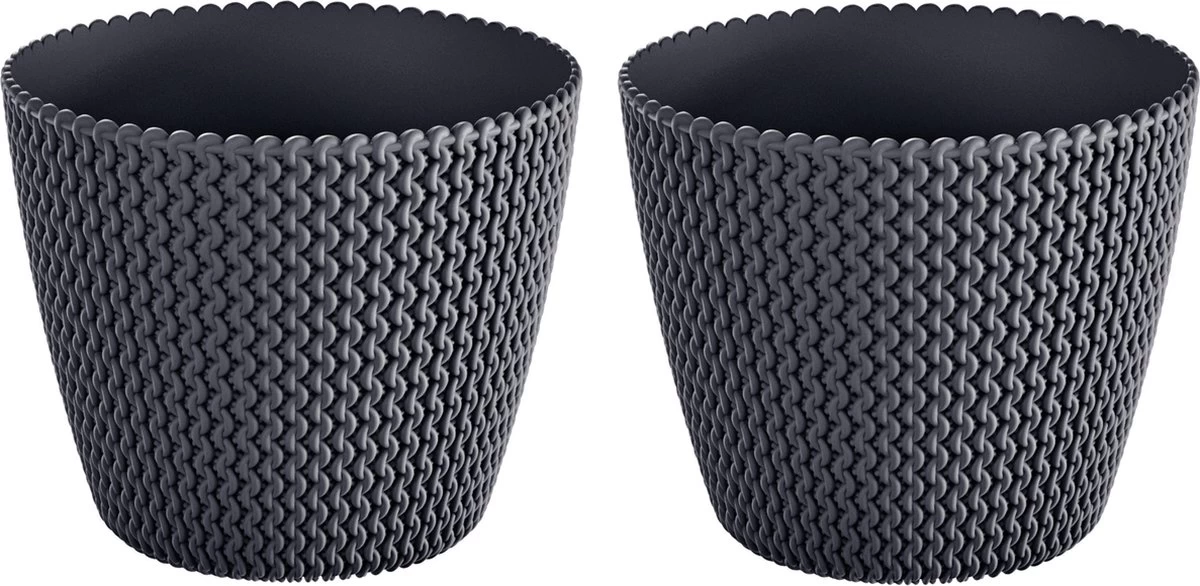 Prosperplast 1x Kunststof Splofy Bloempotten 30 Cm Antraciet - Bloempotten/plantenpotten Voor Binnen En Buiten 3 Prosperplast 1x Kunststof Splofy Bloempotten 30 Cm Antraciet - Bloempotten/plantenpotten Voor Binnen En Buiten - Afbeelding 3