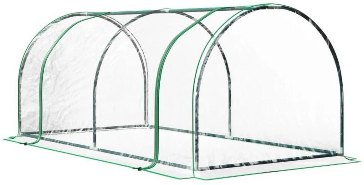 Tunnelkas - Tuinkas - Kweekkas - Broeikas - Kweektent - Kas - 200 X 100 X 80 Cm - Transparant 1 Tunnelkas - Tuinkas - Kweekkas - Broeikas - Kweektent - Kas - 200 X 100 X 80 Cm - Transparant