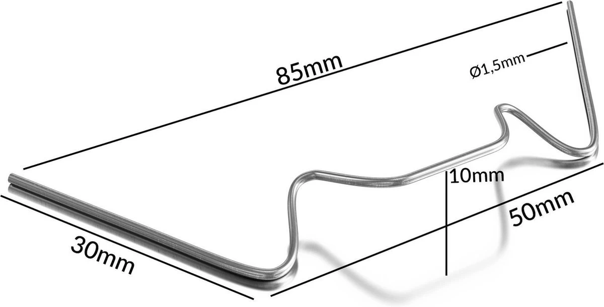Deuba Kasklemmen RVS - 100 Stuks – Afmeting 85 X 30 X 1,5 Mm – Zilver 3 Deuba Kasklemmen RVS - 100 Stuks – Afmeting 85 X 30 X 1,5 Mm – Zilver - Afbeelding 3