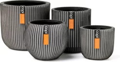 Capi Europe - Set Van 4 - Bloempot Binnen - Groove - Antraciet