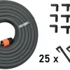 Meisterhome ® - 30 Meter - Druppelslang - Druppelsystemen - Zweetslang - Bewatering - Bewateringssysteem - Druppelsysteem - Irrigatie Set - 70% Waterbesparing - Druppelaars - Tuin, Gras, Planten - Met 38 Hulpstukken Voor Vast Zetten En Verlengen