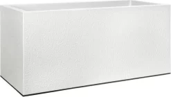 Elho Vivo Structure Finish Lang 90 - Plantenbak Voor Binnen & Buiten - Ø 88 X H 41 - Wit -Tuin En Buiten 1200x680