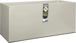 Elho Vivo Matt Finish Lang Wielen 90 - Grote Staande Plantenbak Voor Binnen & Buiten - Gemaakt Van Gereycled Plastic - L 39 X W 88 X H 41 Cm - Wit -Tuin En Buiten 1200x687 1