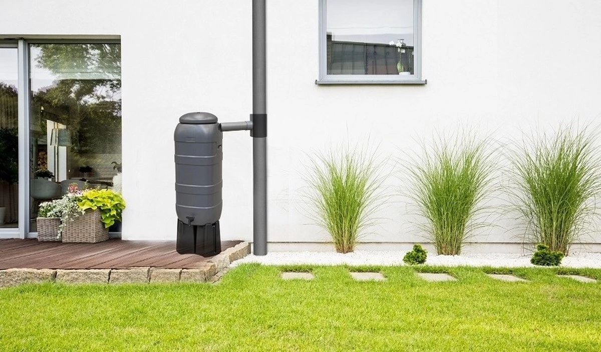 Regenton Rainsaver - Antraciet 100 L + Voet + Vulautomaat 5 Regenton Rainsaver - Antraciet 100 L + Voet + Vulautomaat - Afbeelding 5