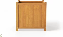 Houten Plantenbak Met Wieltjes 50x50 - Geolied Duurzaam FSC Acaciahout – Bloembak Buiten - Plantenbakken Buiten - Perfecthomeshop -Tuin En Buiten 1200x720 1