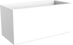 Elho Vivo Matt Finish Lang Wielen 90 - Grote Staande Plantenbak Voor Binnen & Buiten - Gemaakt Van Gereycled Plastic - L 39 X W 88 X H 41 Cm - Wit -Tuin En Buiten 1200x744 1