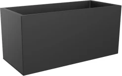 Elho Vivo Matt Finish Lang Wielen 90 - Grote Staande Plantenbak Voor Binnen & Buiten - Gemaakt Van Gereycled Plastic - L 39 X W 88 X H 41 Cm - Zwart -Tuin En Buiten 1200x751 1