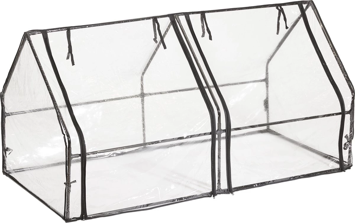 Relaxdays Kweekkas Pvc Met 2 Deuren - Lage Foliekas - Kleine Tuinkas - Plantenkas Tuin 3 Relaxdays Kweekkas Pvc Met 2 Deuren - Lage Foliekas - Kleine Tuinkas - Plantenkas Tuin - Afbeelding 3