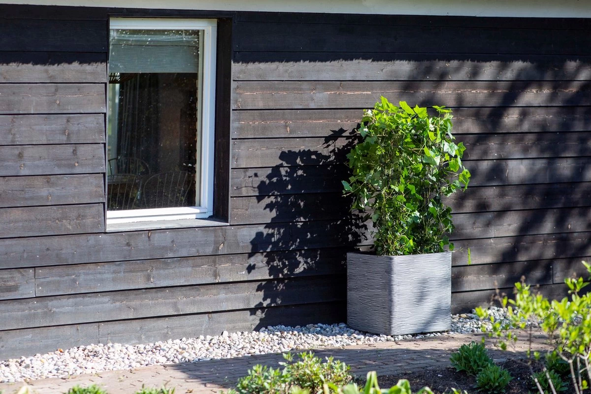 Capi Europe - Bloempot Vierkant Rib NL - 30x30x30 - Zwart - Voor Binnen En Buiten - KBLR902 5 Capi Europe - Bloempot Vierkant Rib NL - 30x30x30 - Zwart - Voor Binnen En Buiten - KBLR902 - Afbeelding 5