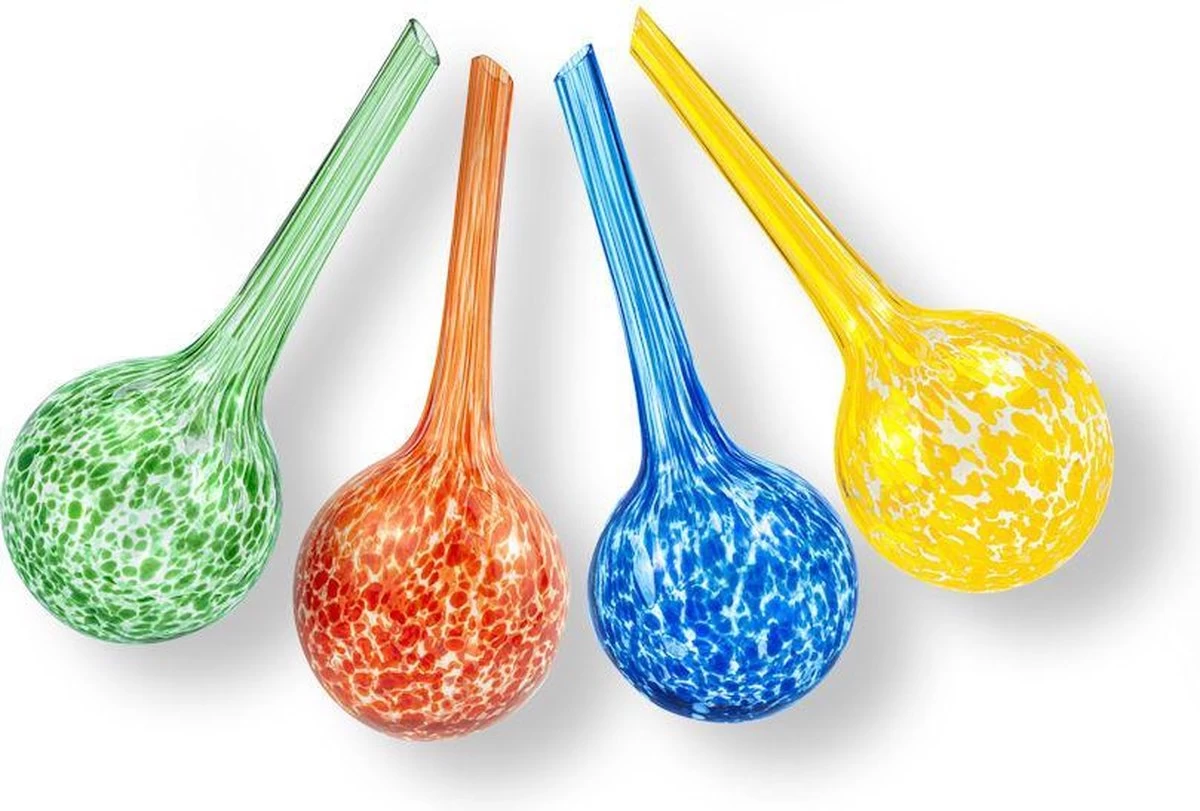 Merkloos Decopatent® 4 Stuks - Waterdruppelaar Voor Planten - Watergever - Glas - Waterbollen - Watergeefsysteem - Plantenbollen - Groen 2 Merkloos Decopatent® 4 Stuks - Waterdruppelaar Voor Planten - Watergever - Glas - Waterbollen - Watergeefsysteem - Plantenbollen - Groen - Afbeelding 2