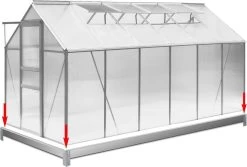 Deuba Broeikas Fundament Verzinkt - 380x190cm - Incl. Montagemateriaal 13 Deuba Broeikas Fundament Verzinkt - 380x190cm - Incl. Montagemateriaal -Tuin En Buiten 1200x813 4